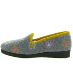 chaussons et pantoufles - Charentaise - femme - Synthétique - Gris - Semelflex