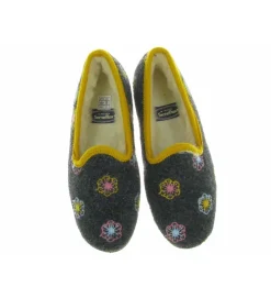 chaussons et pantoufles - Charentaise - femme - Synthétique - Gris - Semelflex