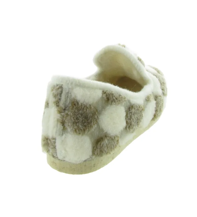 chaussons et pantoufles - Charentaise - femme - Synthétique - Beige - Chiceasy