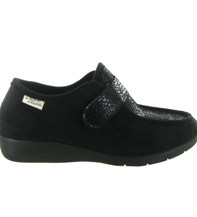 chaussons et pantoufles - Charentaise - femme - Synthétique - Noir - La maison de l espadrille