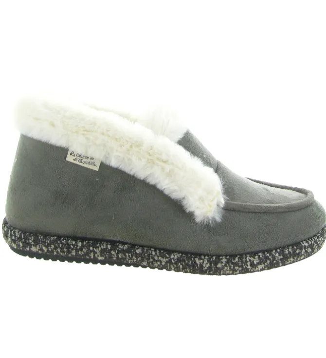 chaussons et pantoufles - Charentaise - femme - Synthétique - Gris - La maison de l espadrille