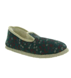 chaussons et pantoufles - Charentaise - femme - Textile - Vert - Rondinaud
