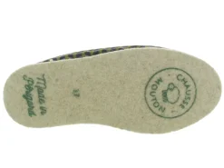 chaussons et pantoufles - Charentaise - femme - Synthétique - Jaune - Chausse mouton