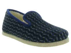 chaussons et pantoufles - Charentaise - femme - Synthétique - Bleu - Chausse mouton