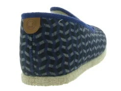 chaussons et pantoufles - Charentaise - femme - Synthétique - Bleu - Chausse mouton