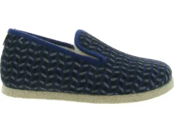 chaussons et pantoufles - Charentaise - femme - Synthétique - Bleu - Chausse mouton