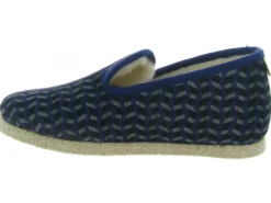 chaussons et pantoufles - Charentaise - femme - Synthétique - Bleu - Chausse mouton