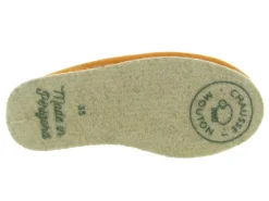chaussons et pantoufles - Charentaise - femme - Synthétique - Orange - Chausse mouton