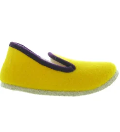 chaussons et pantoufles - Charentaise - femme - Textile - Jaune - Rondinaud
