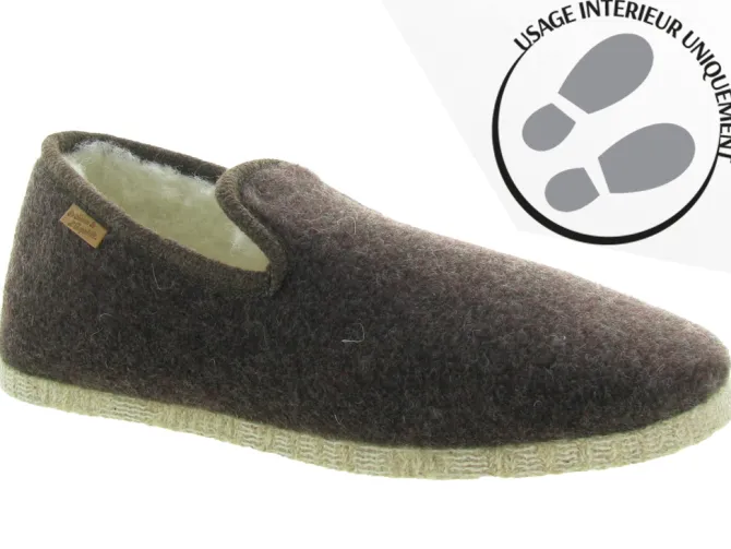 chaussons et pantoufles - Charentaises - homme - Synthétique - Marron - La maison de l espadrille