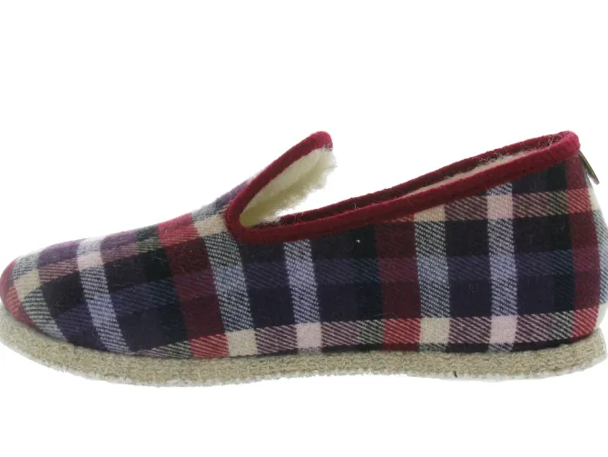chaussons et pantoufles - Charentaises - homme - Synthétique - Rouge - Chausse mouton