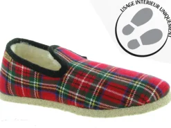 chaussons et pantoufles - Charentaises - homme - Synthétique - Rouge - La maison de l espadrille