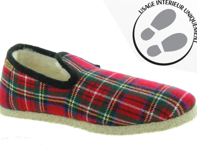 chaussons et pantoufles - Charentaises - homme - Synthétique - Rouge - La maison de l espadrille