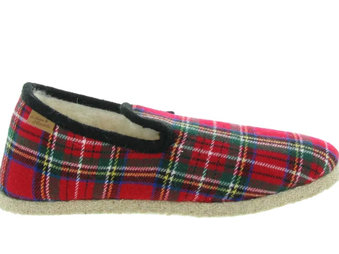 chaussons et pantoufles - Charentaises - homme - Synthétique - Rouge - La maison de l espadrille