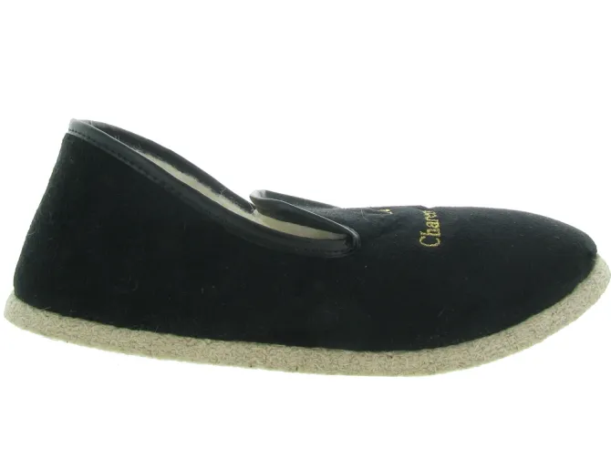 chaussons et pantoufles - Charentaises - homme - Textile - Noir - Rondinaud
