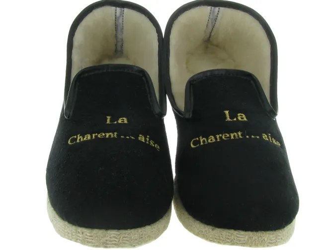 chaussons et pantoufles - Charentaises - homme - Textile - Noir - Rondinaud