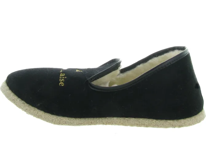 chaussons et pantoufles - Charentaises - homme - Textile - Noir - Rondinaud