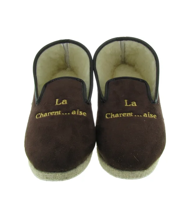 chaussons et pantoufles - Charentaises - homme - Textile - Marron - Rondinaud