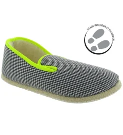 chaussons et pantoufles - Charentaises - homme - Textile - Bleu - Rondinaud