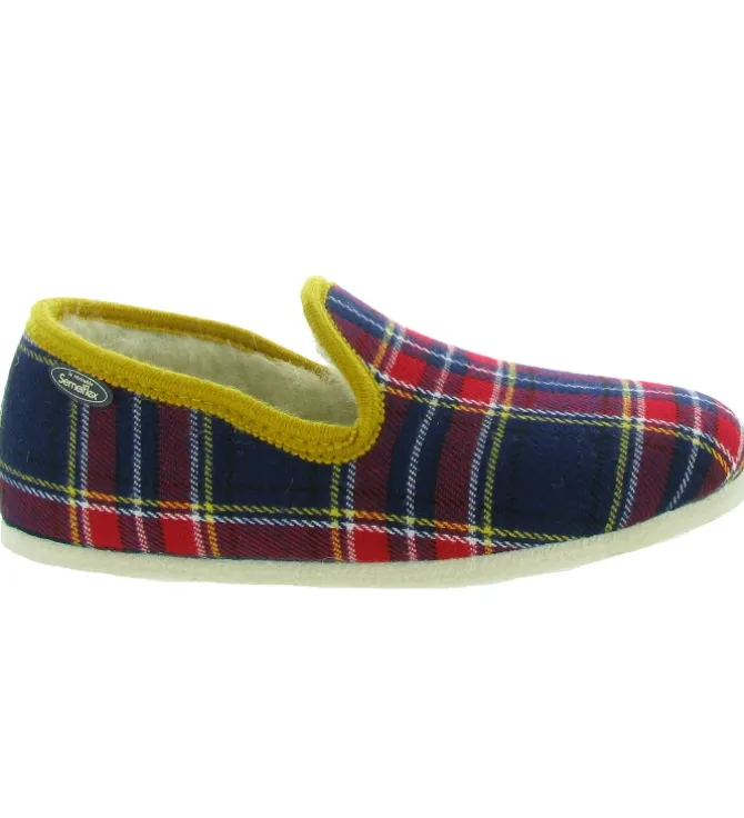 chaussons et pantoufles - Charentaises - homme - Synthétique - Rouge - Semelflex