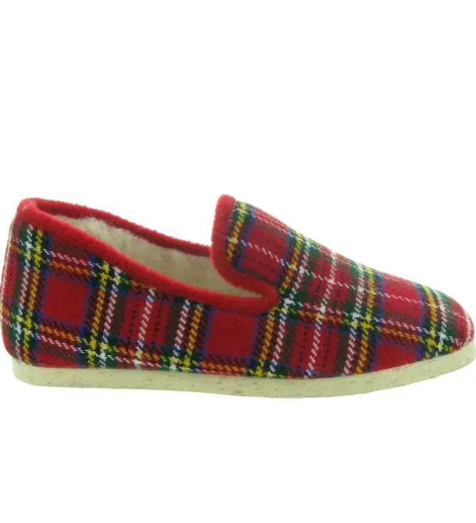 chaussons et pantoufles - Charentaises - homme - Synthétique - Rouge - Chiceasy