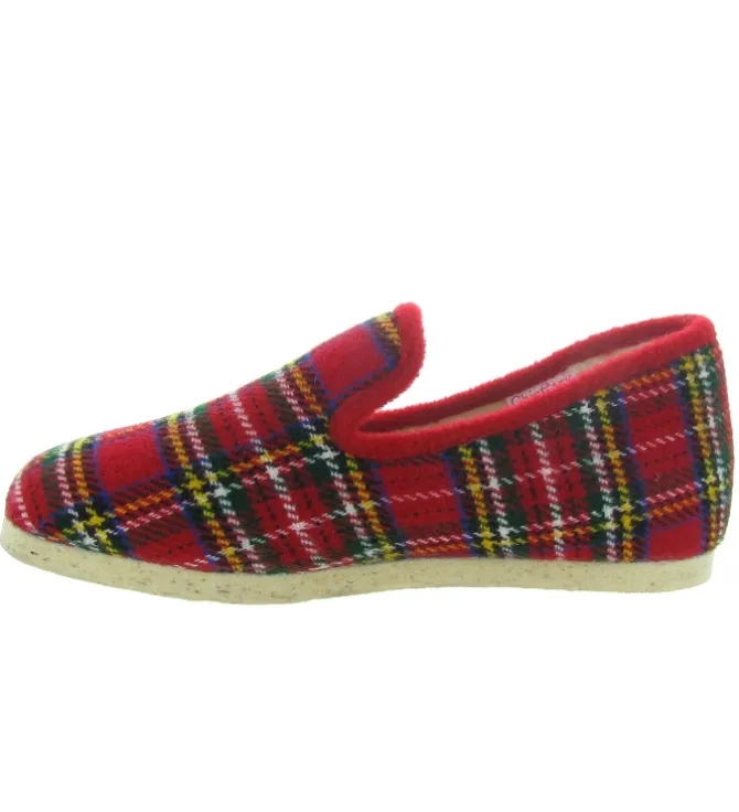 chaussons et pantoufles - Charentaises - homme - Synthétique - Rouge - Chiceasy