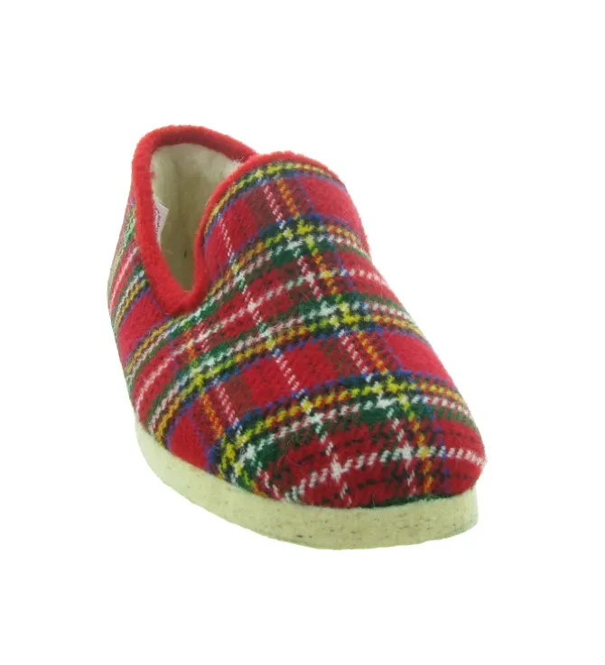 chaussons et pantoufles - Charentaises - homme - Synthétique - Rouge - Chiceasy
