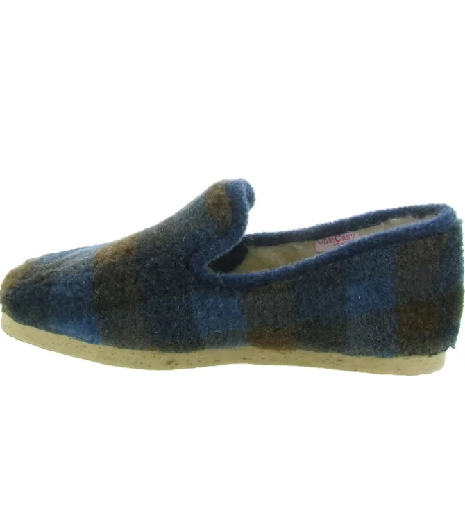chaussons et pantoufles - Charentaises - homme - Synthétique - Bleu Marine - Chiceasy