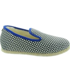 chaussons et pantoufles - Charentaises - homme - Synthétique - Bleu - Chausse mouton