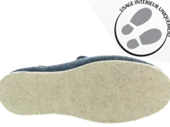 chaussons et pantoufles - Charentaises - homme - Synthétique - Bleu Marine - La maison de l espadrille