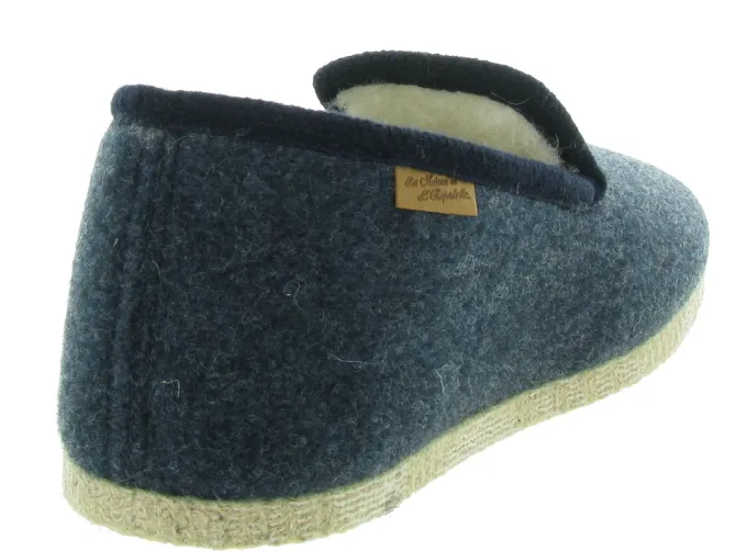 chaussons et pantoufles - Charentaises - homme - Synthétique - Bleu Marine - La maison de l espadrille