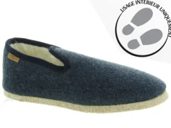 chaussons et pantoufles - Charentaises - homme - Synthétique - Bleu Marine - La maison de l espadrille