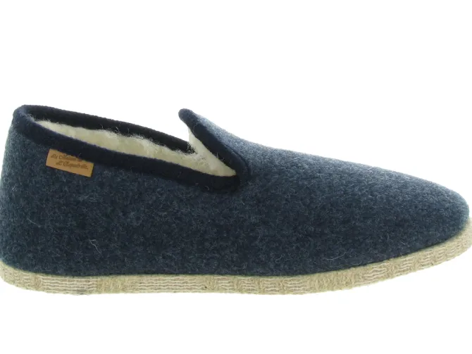 chaussons et pantoufles - Charentaises - homme - Synthétique - Bleu Marine - La maison de l espadrille
