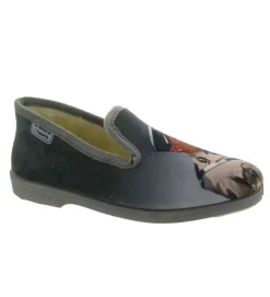chaussons et pantoufles - Charentaises - homme - Toile - Gris - La maison de l espadrille