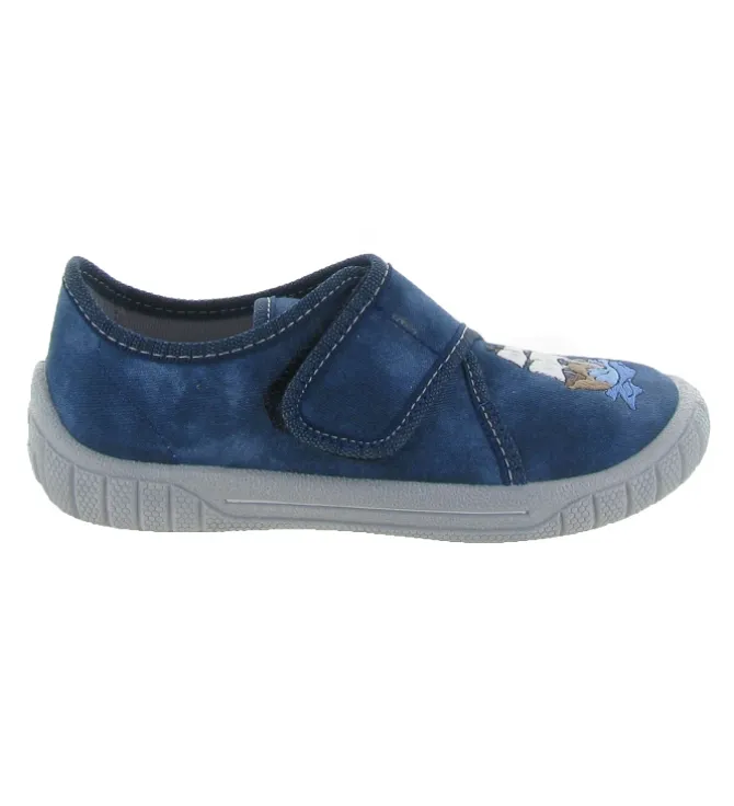 chaussons et pantoufles - - junior garcon - Toile - Bleu Marine - Superfit