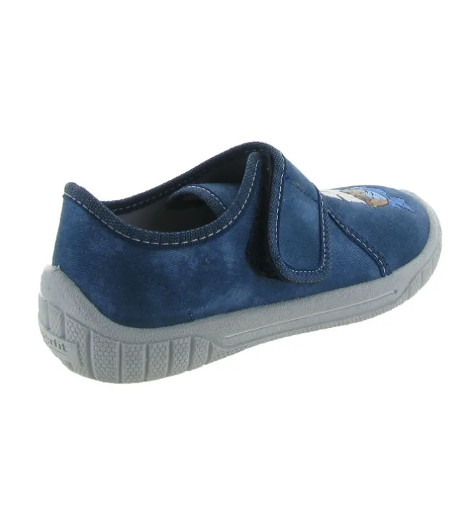 chaussons et pantoufles - - junior garcon - Toile - Bleu Marine - Superfit