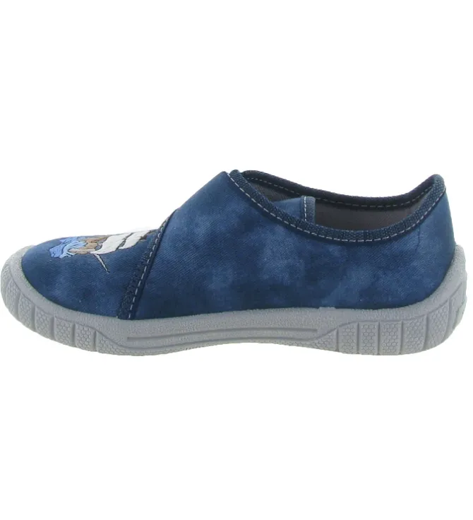 chaussons et pantoufles - - junior garcon - Toile - Bleu Marine - Superfit