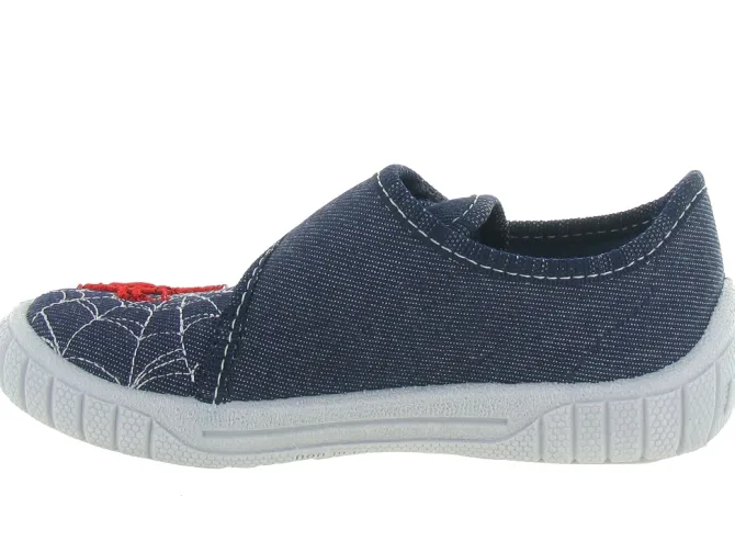 chaussons et pantoufles - - junior garcon - Toile - Bleu Marine - Superfit