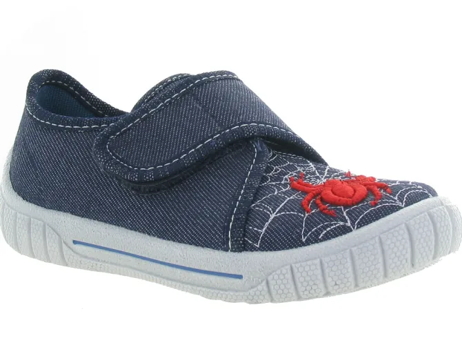 chaussons et pantoufles - - junior garcon - Toile - Bleu Marine - Superfit
