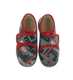 chaussons et pantoufles - - junior garcon - Cuir - Gris - Bellamy