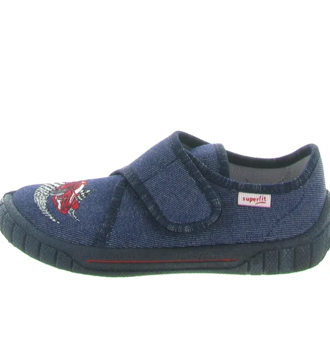 chaussons et pantoufles - - junior garcon - Toile - Bleu - Superfit