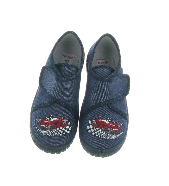 chaussons et pantoufles - - junior garcon - Toile - Bleu - Superfit