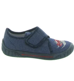 chaussons et pantoufles - - junior garcon - Toile - Bleu - Superfit