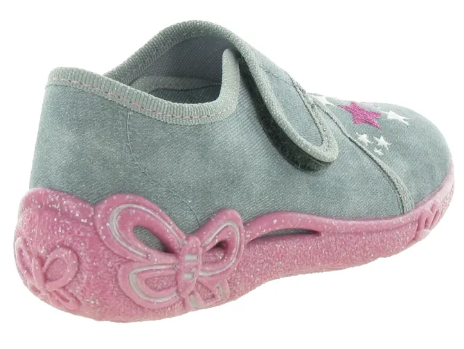 chaussons et pantoufles - - junior fille - Toile - Gris - Superfit