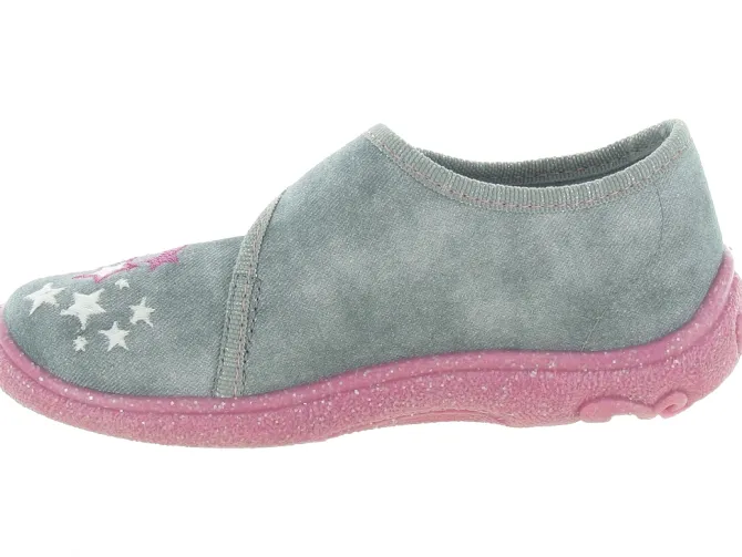 chaussons et pantoufles - - junior fille - Toile - Gris - Superfit