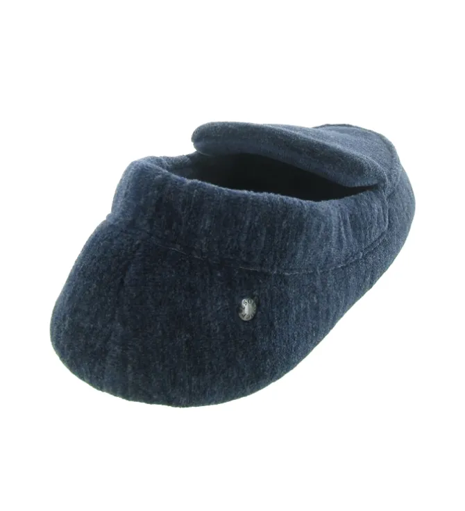 chaussons et pantoufles - Mocassins - homme - Toile - Bleu - Isotoner