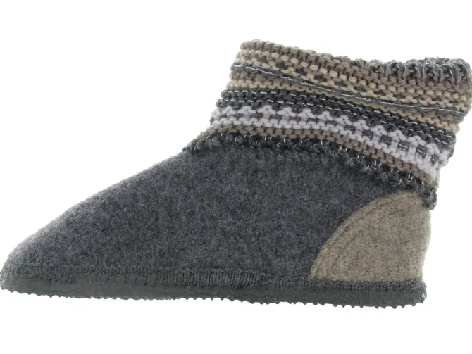 chaussons et pantoufles - Montant - femme - Feutrine - Gris - Giesswein