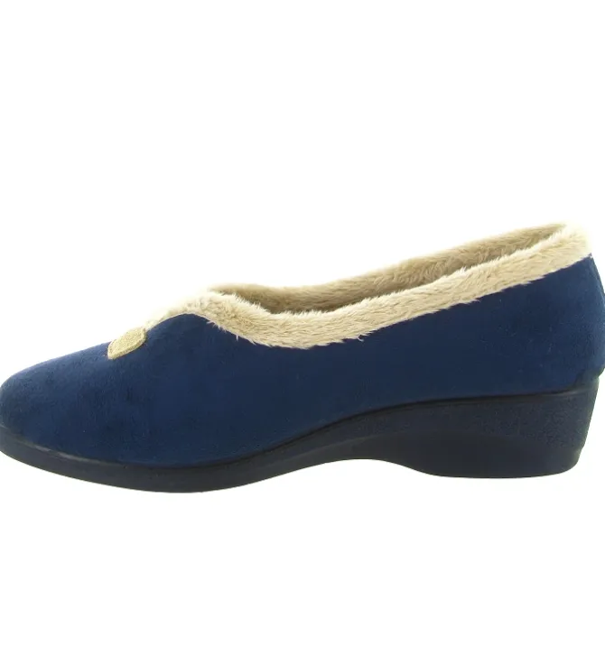 chaussons et pantoufles - Montant - femme - Synthétique - Bleu Marine - La maison de l espadrille