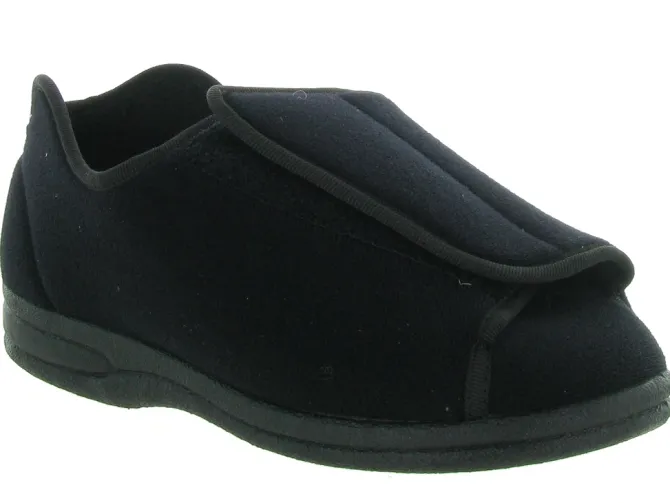 chaussons et pantoufles - Montant - femme - Toile - Noir - Fargeot