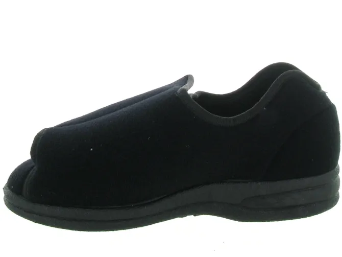 chaussons et pantoufles - Montant - femme - Toile - Noir - Fargeot
